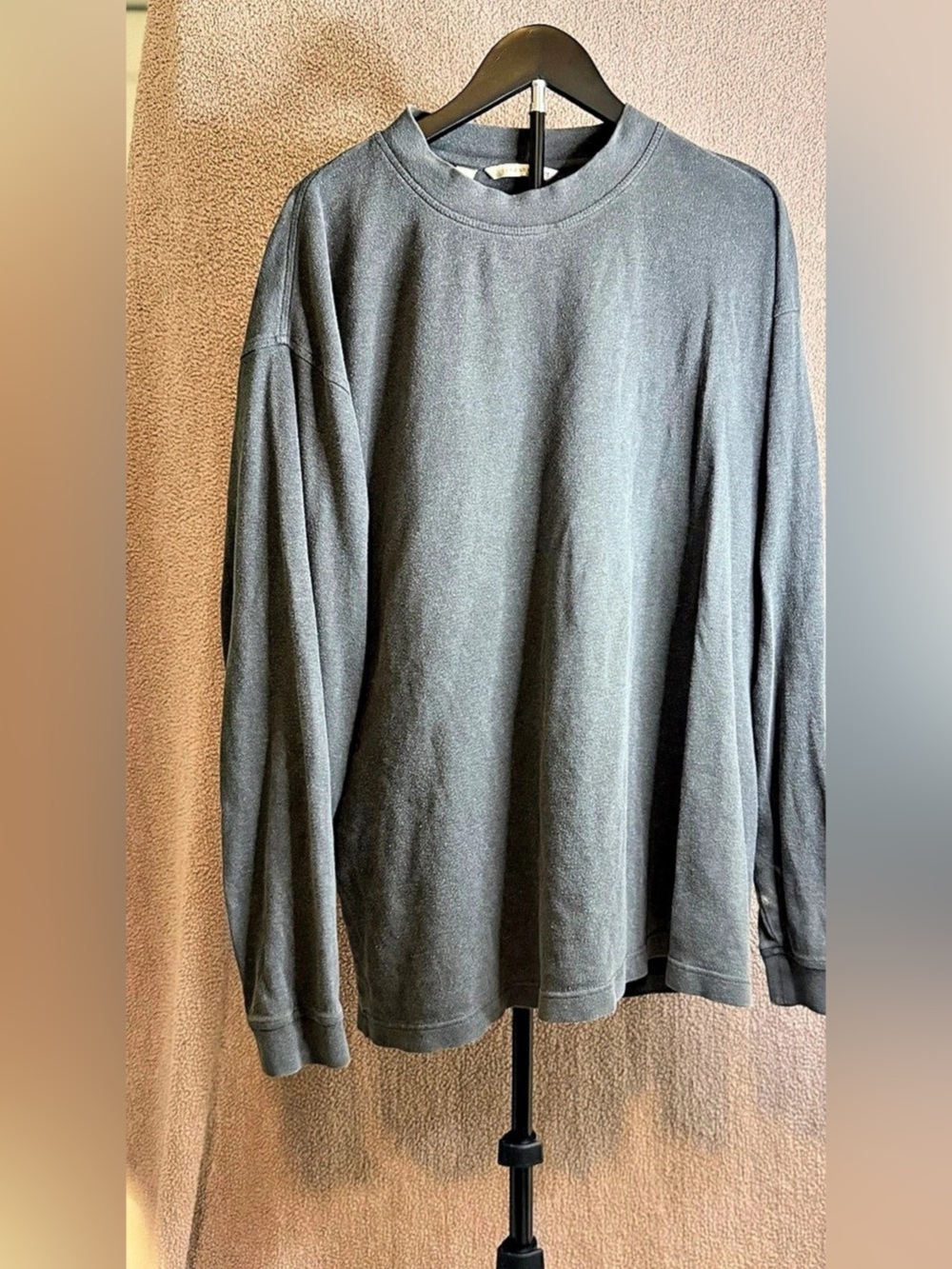 Cutter & Buck XXL Charcoal Gray 100% Cotton Long Sleeve Crewneck Shirt